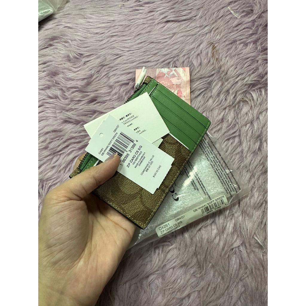 ORIG & IMPORTED CCH Men Zip Card Holder Slim Wallet