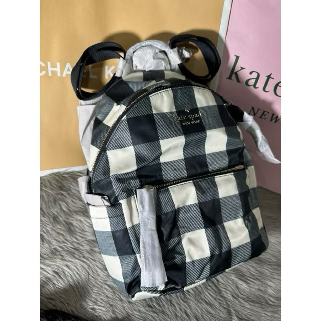 DISCONTINUED NO RESTOCK! ORIG & IMPORTED KS Chelsea Medium Backpack Black Nylon Bag Blue