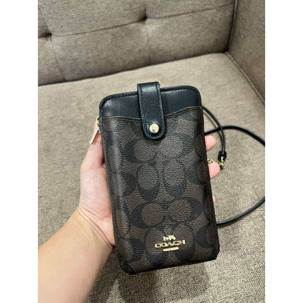 ORIG CCH  Phone Crossbody Brown Bag In Signature Canvas