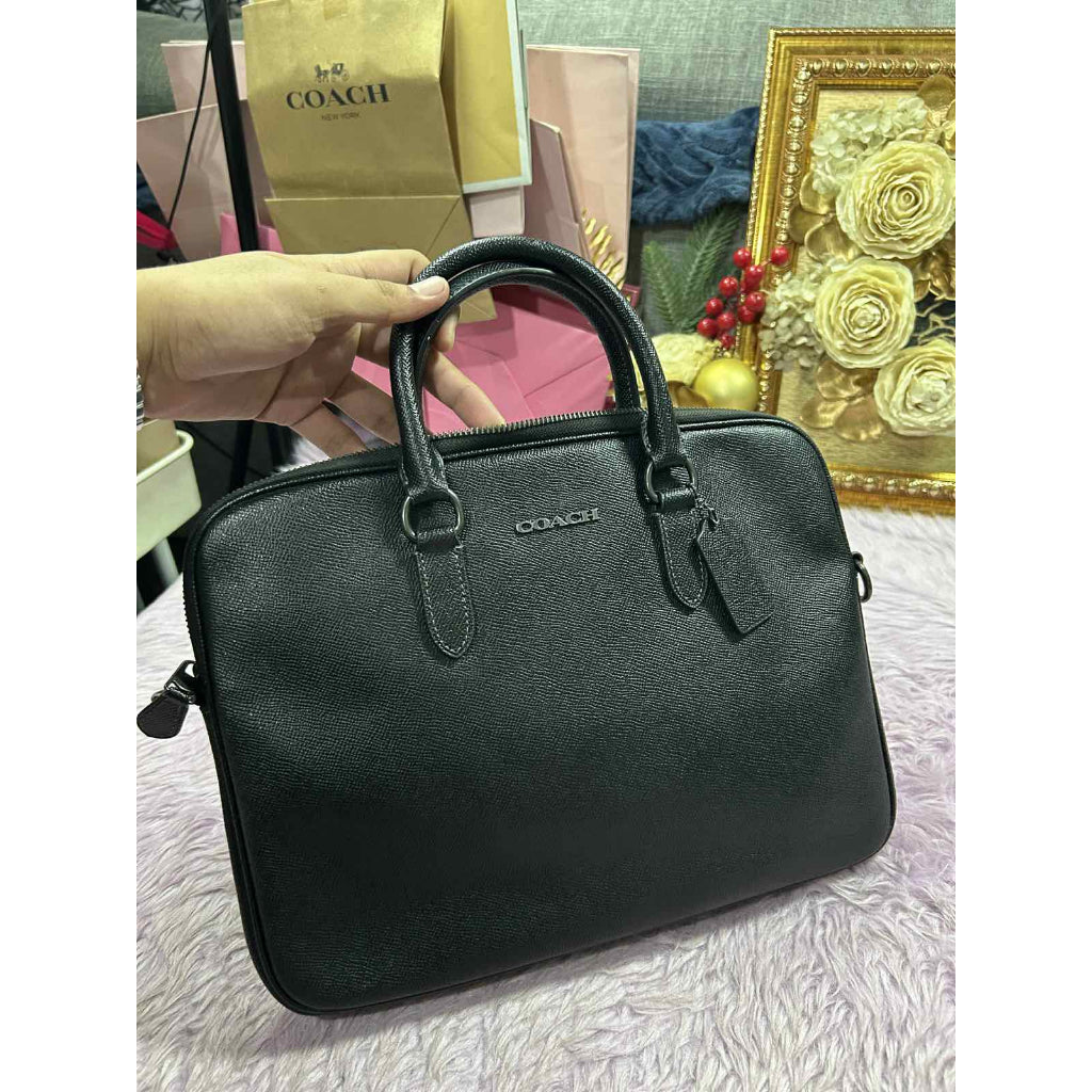 ORIG Preloved Coach Liam Compact Briefcase Laptop Black Men's bag