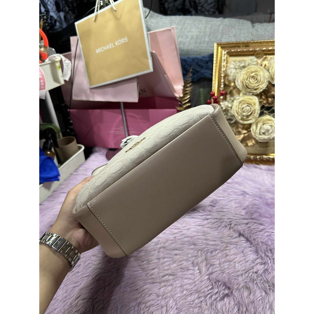 ORIG & IMPORTED CCH Hadley Convertible Crossbody Beige Brown Bag With Signature Canvas