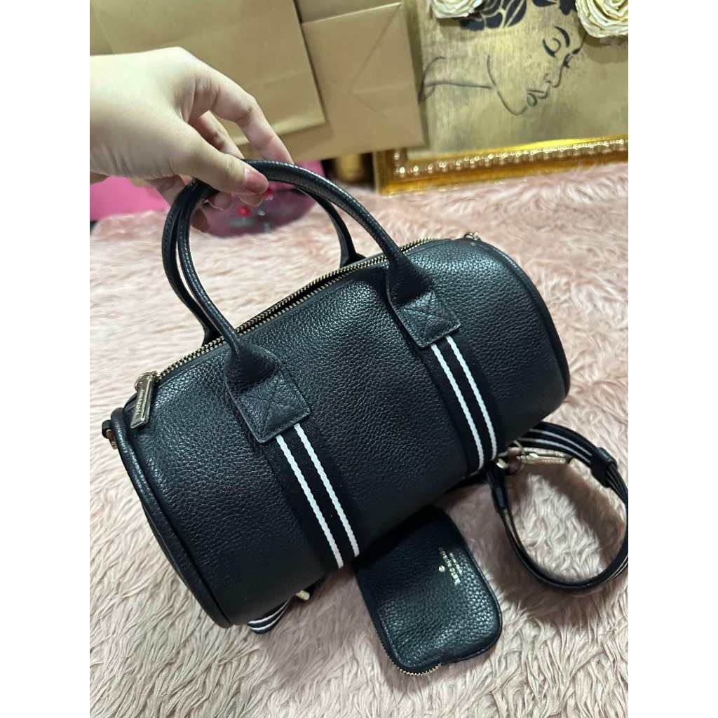 ORIG Preloved KS Rosie Small Duffle Crossbody Black Bag with Wallet