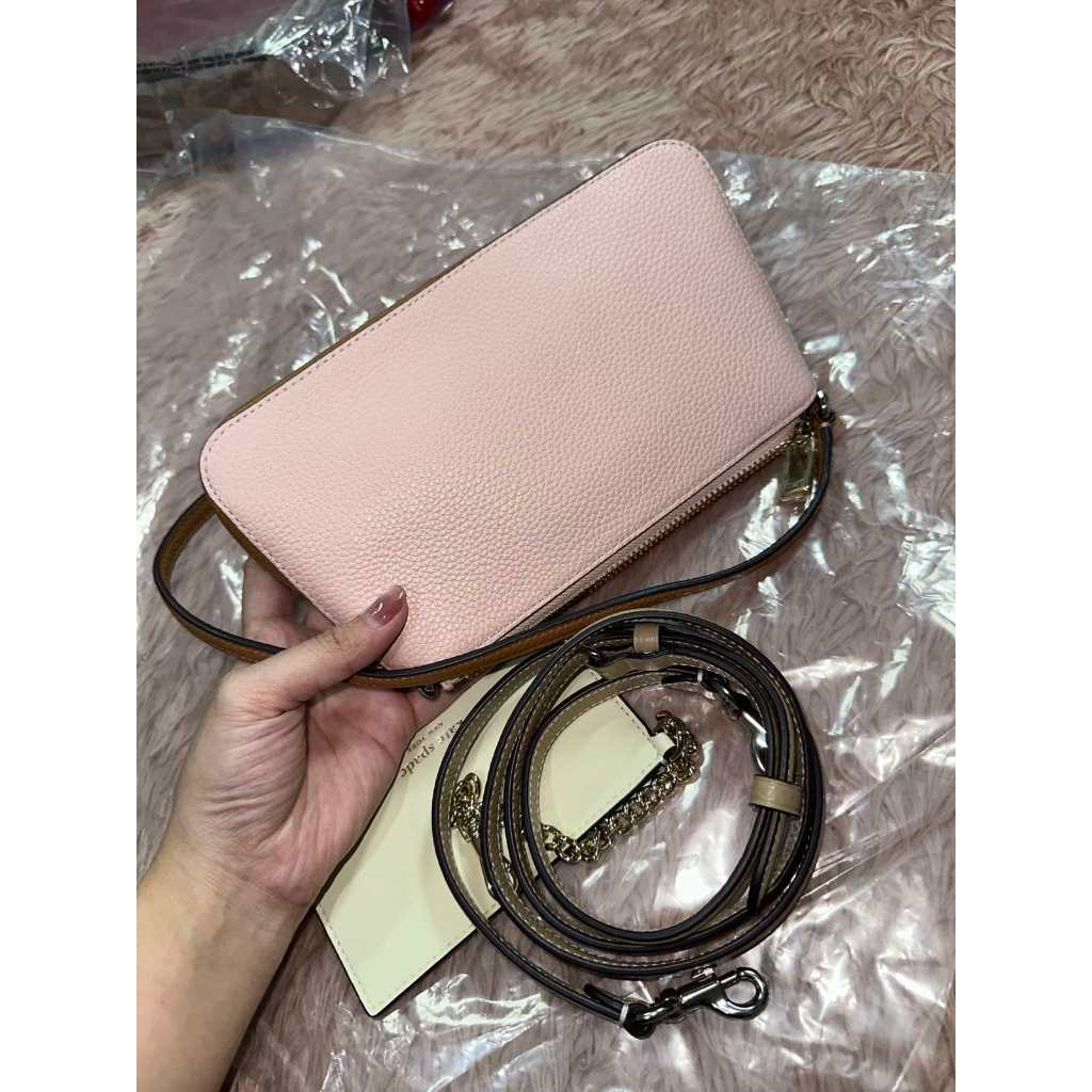 ORIG & IMPORTED KS Retail Ava Pochette Small Shoulder Pink Bag with Wallet