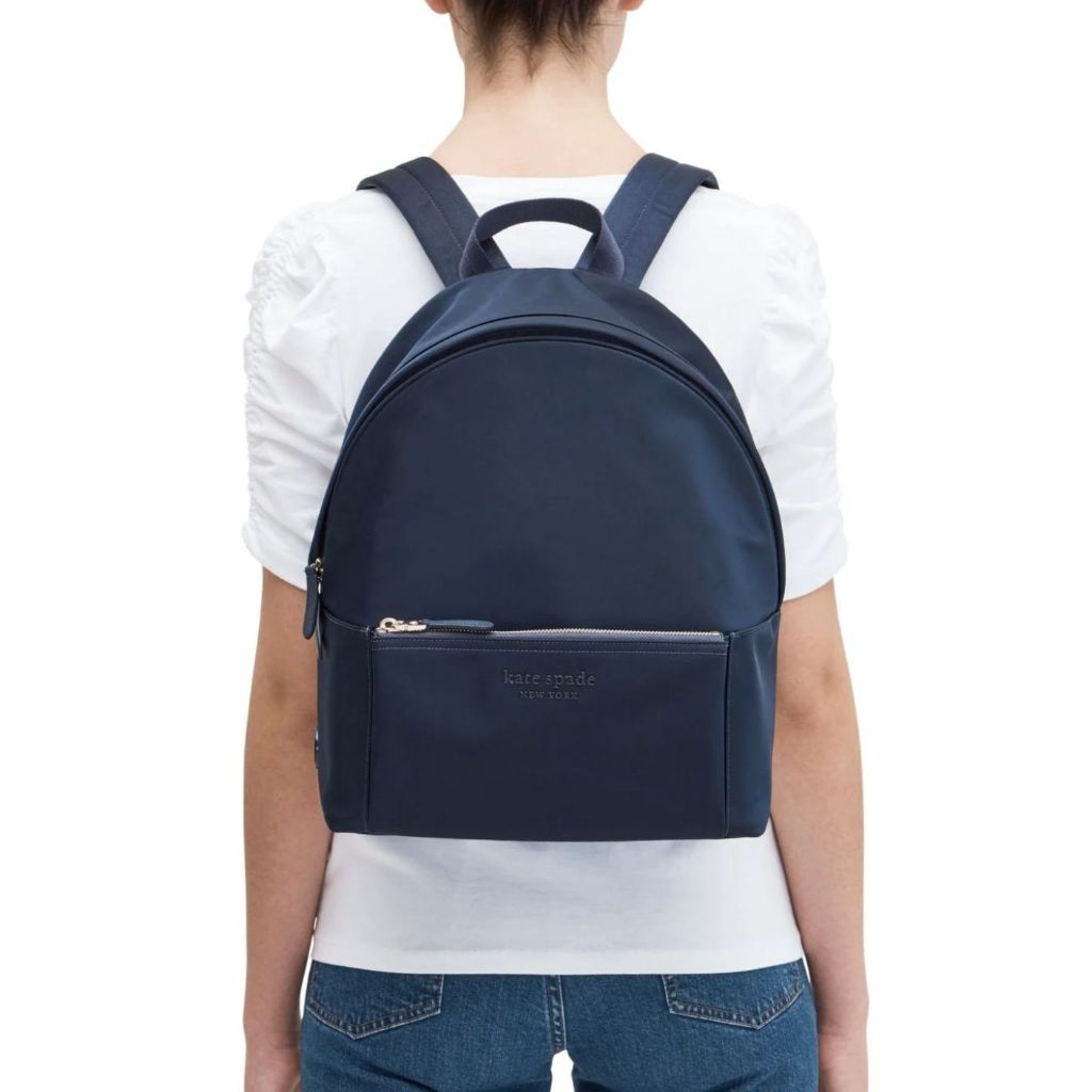 ORIG Preloved KS The Nylon City Large Blue Bag Backpack