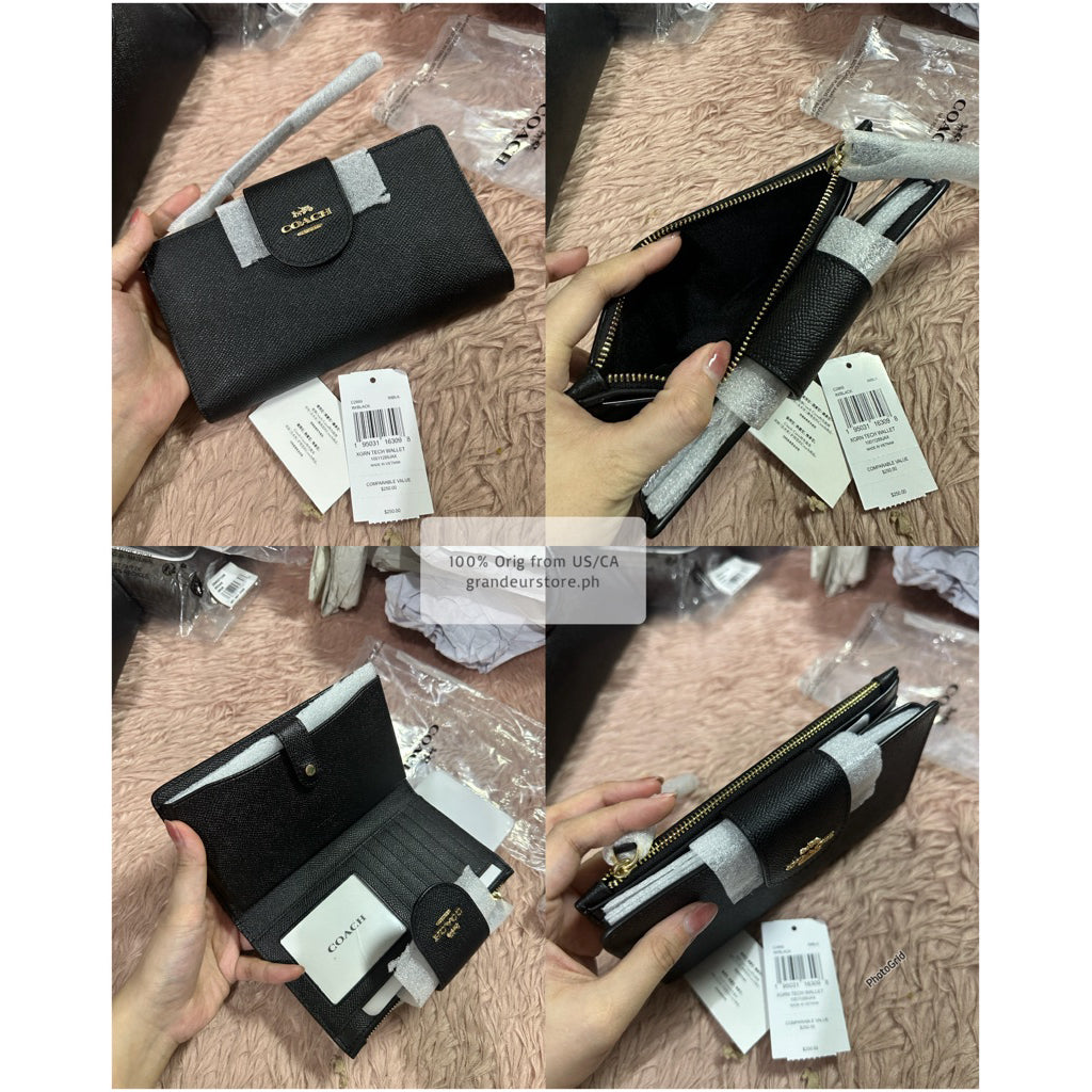 ORIG & IMPORTED CCH Phone Tech Long Wallet Brown Black