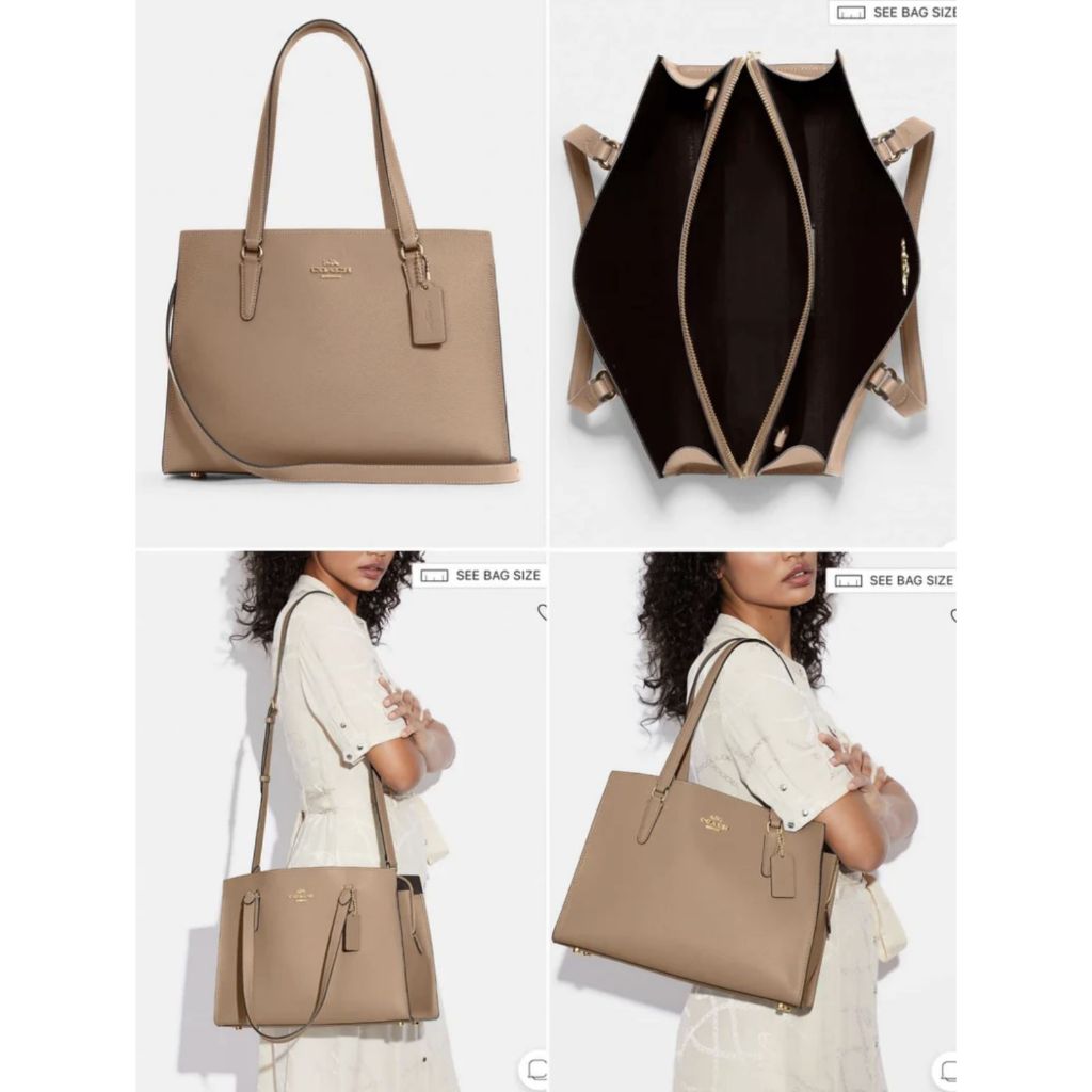 ORIG Preloved CCHRARE Tatum Carryall Large Tote Taupe Bag