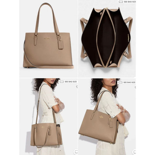 ORIG Preloved CCHRARE Tatum Carryall Large Tote Taupe Bag