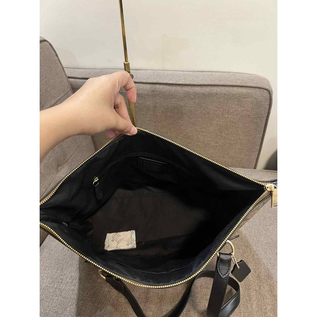 ORIG & IMPORTED CCH Gallery Tote Khaki Black Bag In Signature Canvas