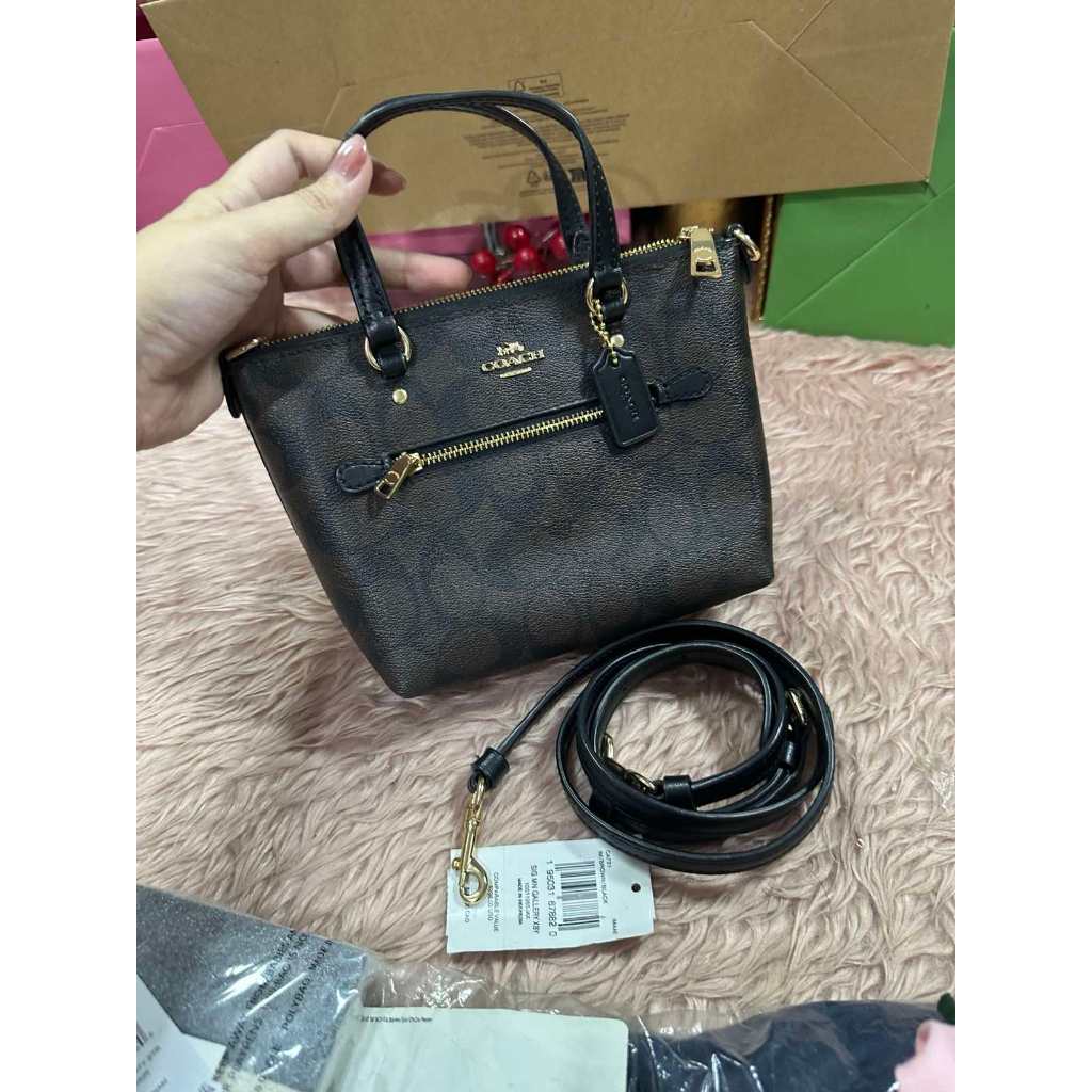 ORIG Preloved CCH Mini Gallery Crossbody Small Brown Bag in Signature Canvas