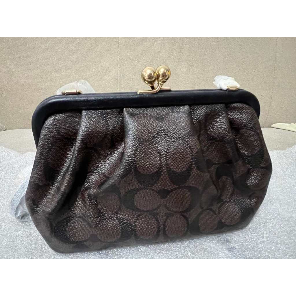 ORIG & IMPORTED RARE CCH Nora Kisslock Crossbody Small Brown Bag