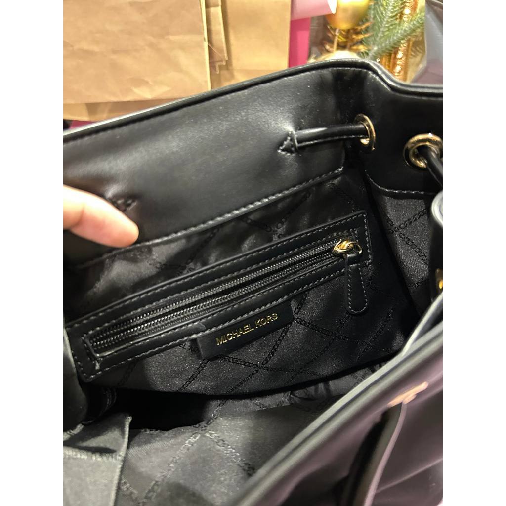 ORIG Preloved MK Cara Small Nylon Backpack Black Bag