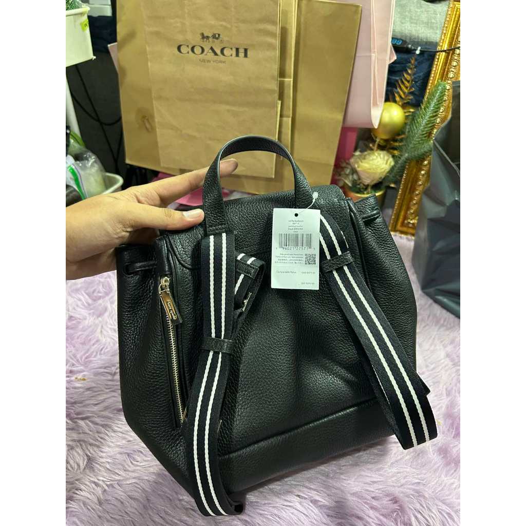 ORIG & IMPORTED KS Rosie Medium Flap Backpack Black Bag