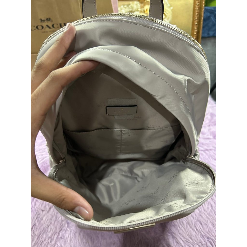 ORIG & IMPORTED KS Carter Large Nylon Backpack Bag Black / Cozy Grey