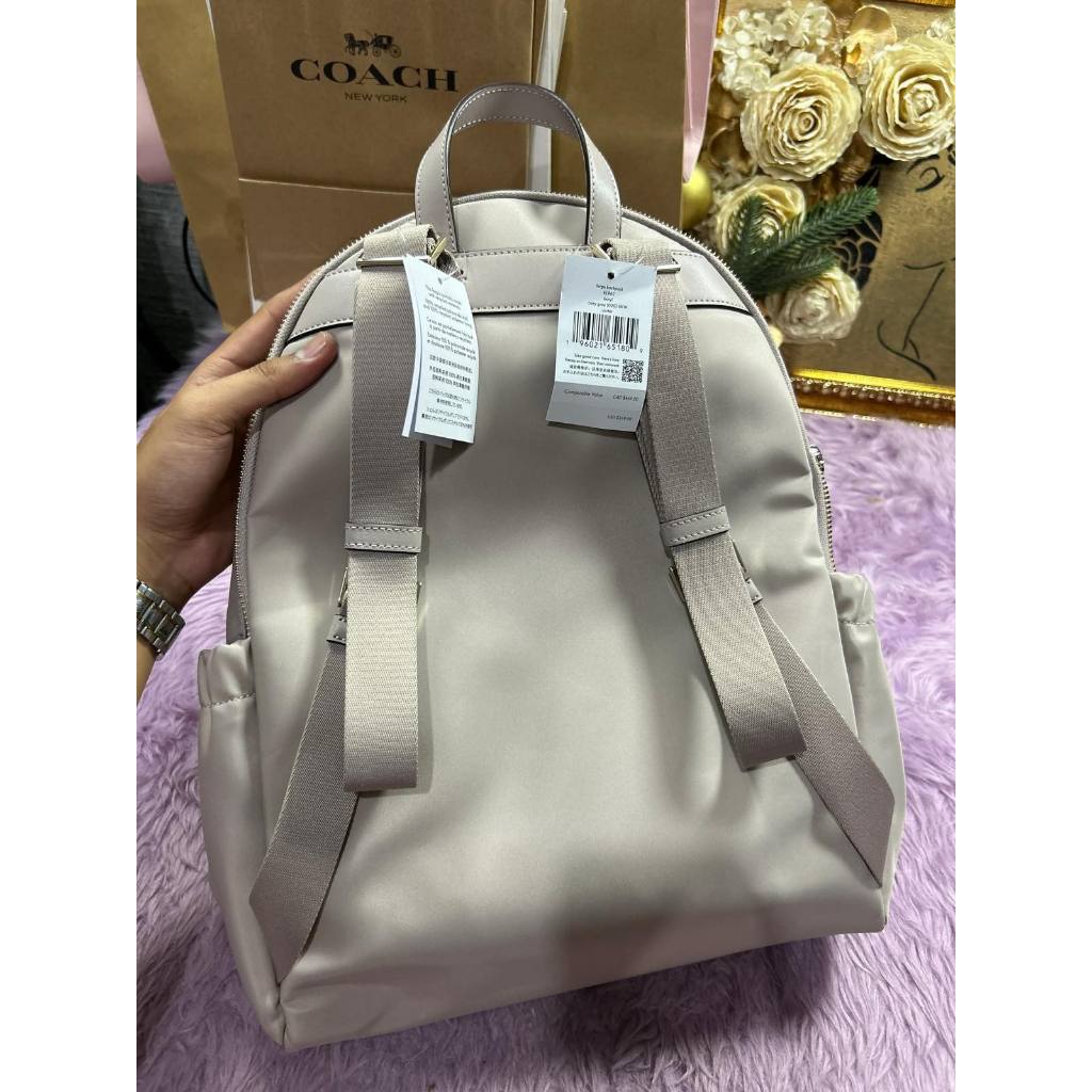ORIG & IMPORTED KS Carter Large Nylon Backpack Bag Black / Cozy Grey