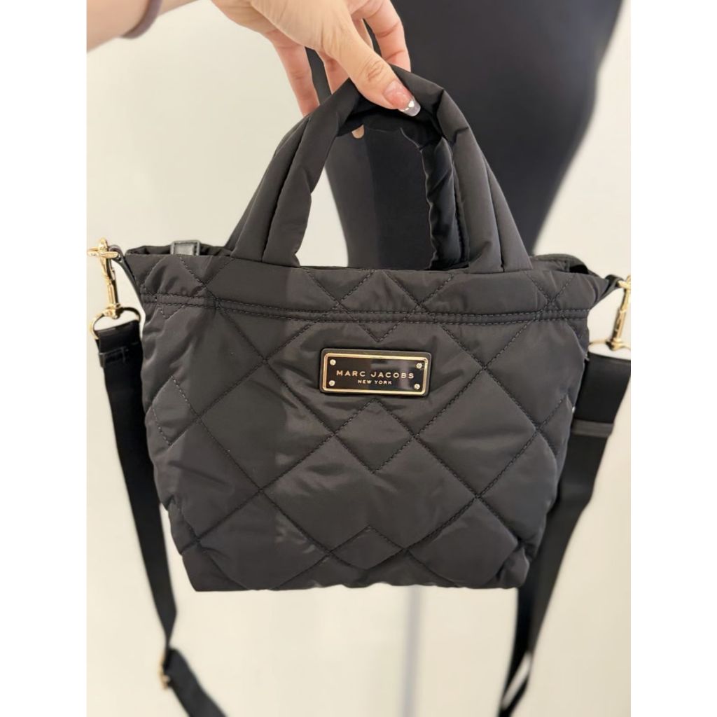 ORIG & IMPORTED MJ Quilted Nylon Mini Tote Bag in Black