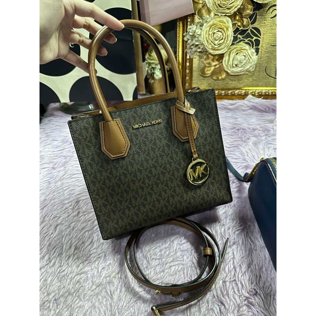 ORIG Preloved MK Mercer Medium Leather Crossbody Brown Bag