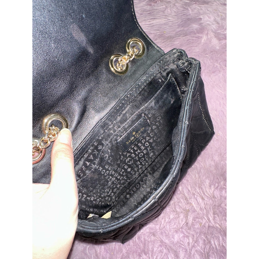 ORIG Preloved KS Briar Lane Quilted Mini Emelyn Crossbody Black Bag