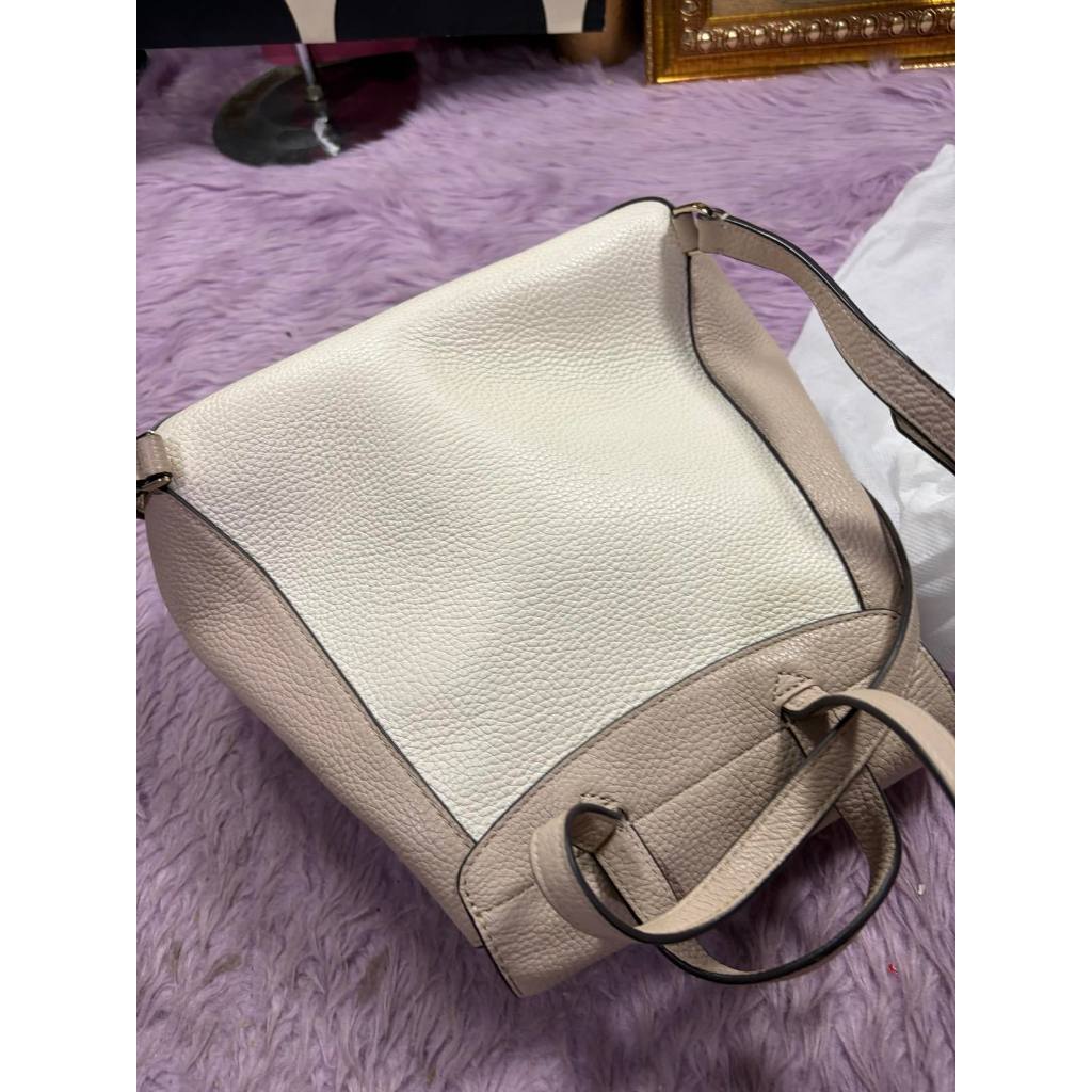 ORIG Preloved KS Leila Medium Flap Beige Backpack