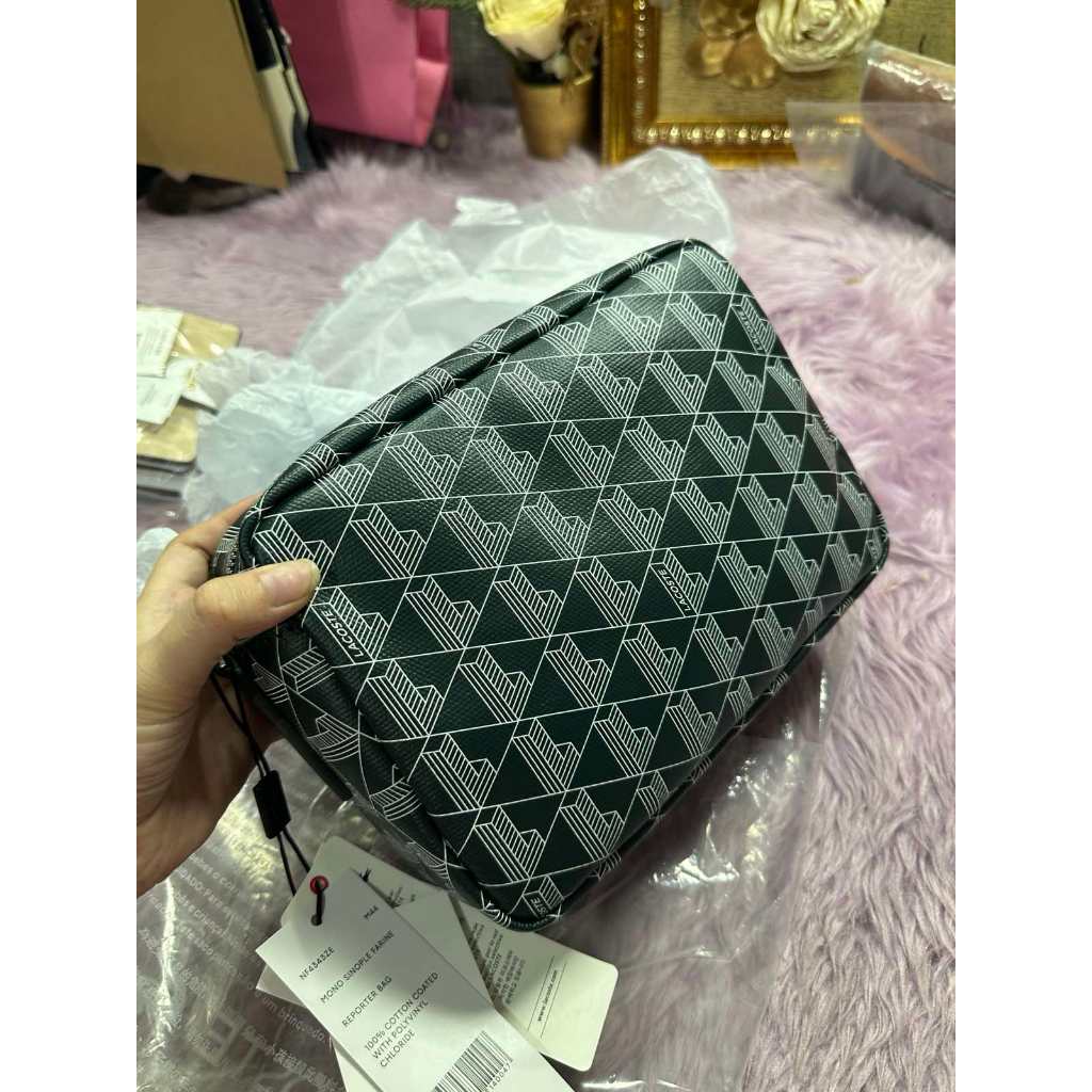 ORIG & IMPORTED LCT Zely Coated Canvas Vanity Camera Bag Green Black