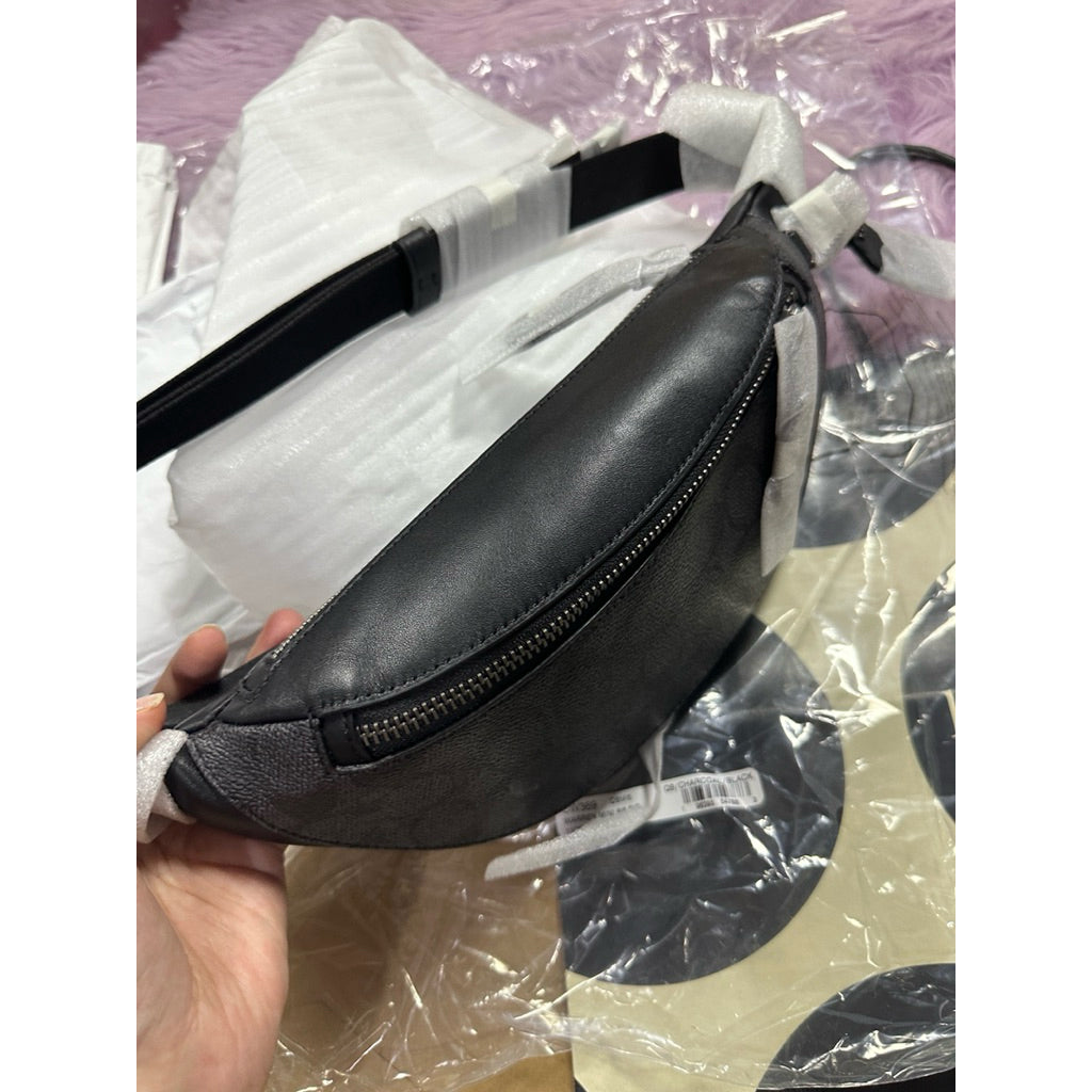 ORIG & IMPORTED CCH Warren Mini Belt Men Black Bag In Signature Canvas