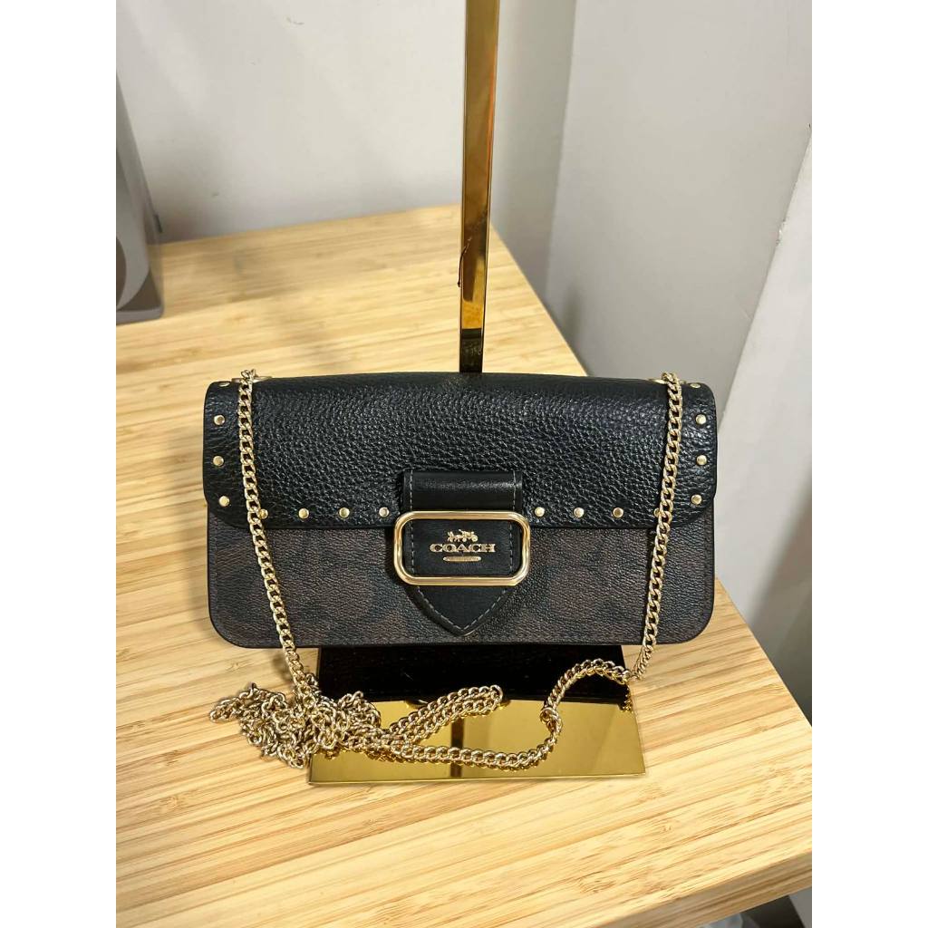 ORIG Preloved CCH Morgan Crossbody Chain Small Brown Bag