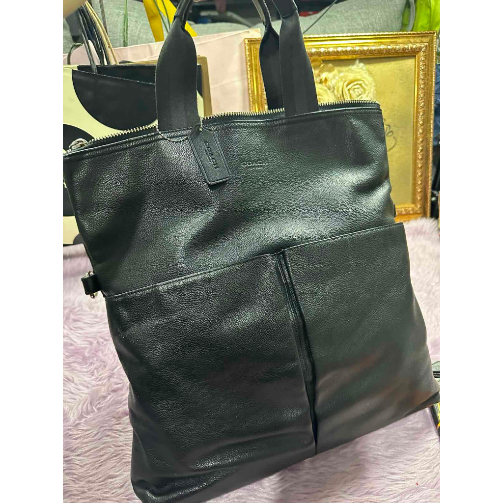 ORIG Preloved CCH Charles Foldover Tote Large Laptop Men Black Bag
