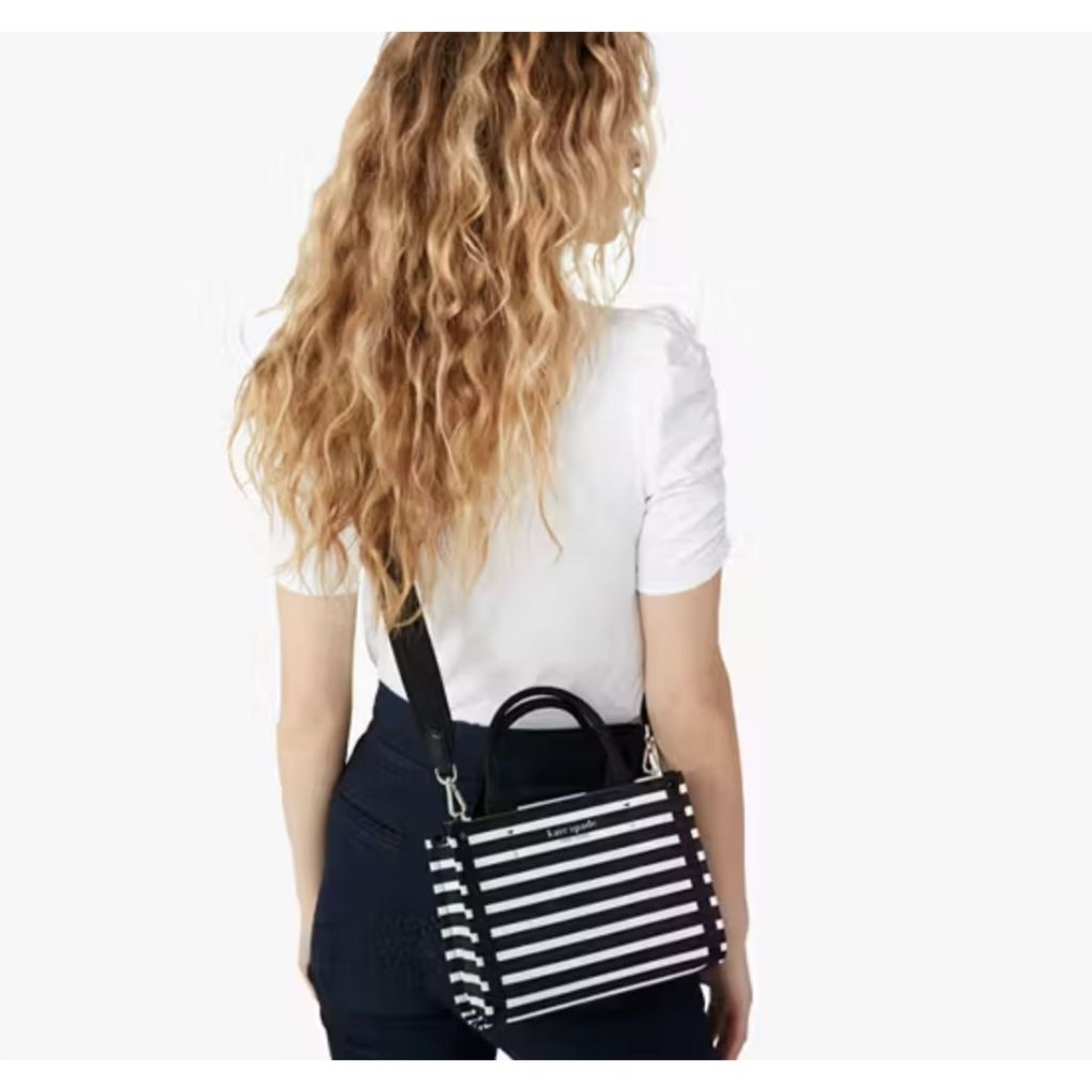 ORIG Preloved KS Retail The Little Better Sam Stripe Mini Tote Nylon Bag