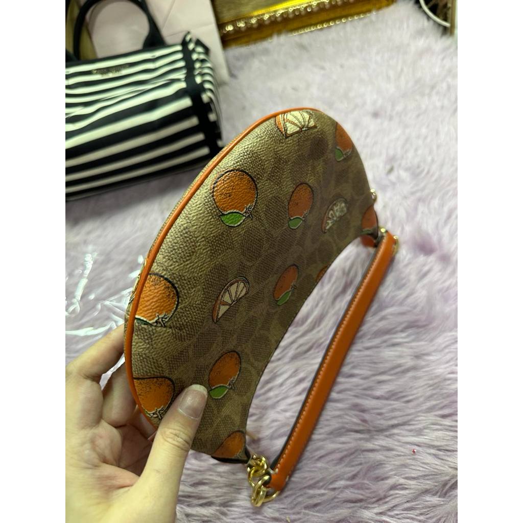ORIG & IMPORTED CCH Mini Payton Brown/Orange Bag With Orange Print