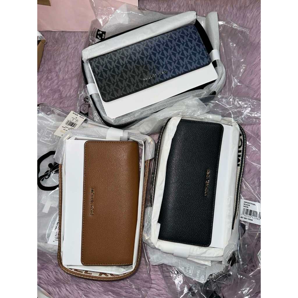 ORIG & IMPORTED MK Jet Set Phone Wallet Small Crossbody Bag Brown/Black/Ombre