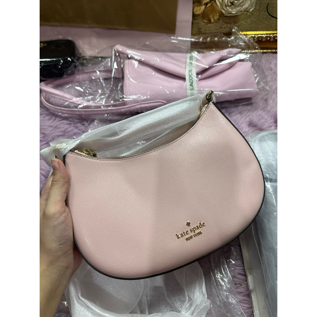 ORIG & IMPORTED KS Paige Medium Convertible Crossbody Shoulder Pink Brown Fawn Bag
