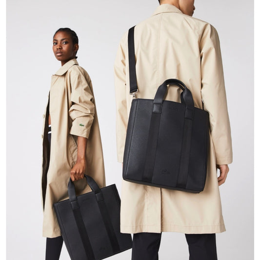 ORIG & IMPORTED Lacoste Gael Vertical Tote Large Laptop Men Black Bag