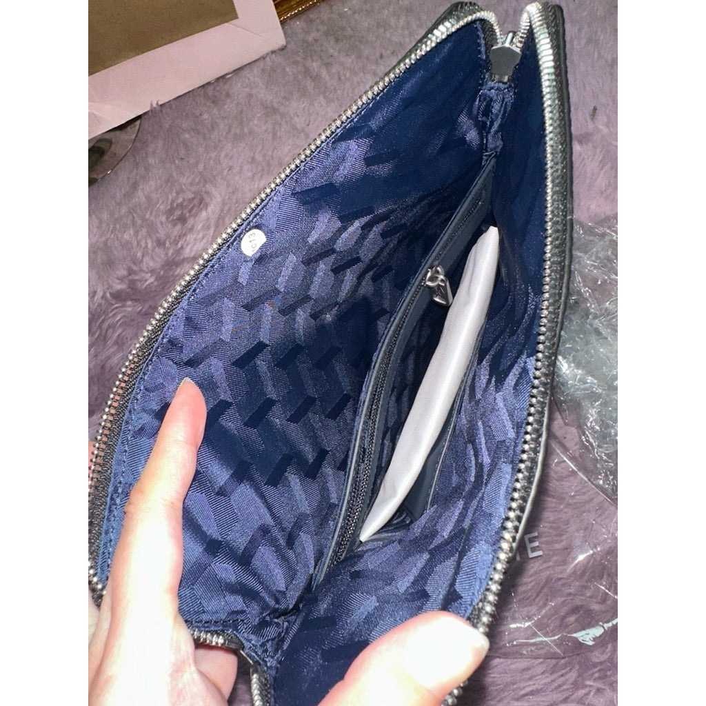 ORIG & IMPORTED Lacoste Chantaco Slim Flat Leather Men Black Bag