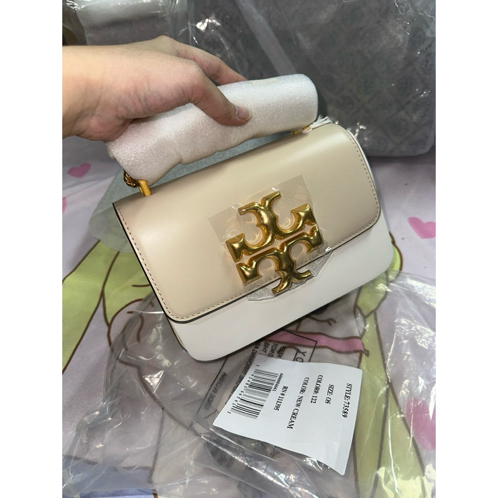 ORIG & IMPORTED Tory TB Eleanor Small Convertible Shoulder Bag Cream White