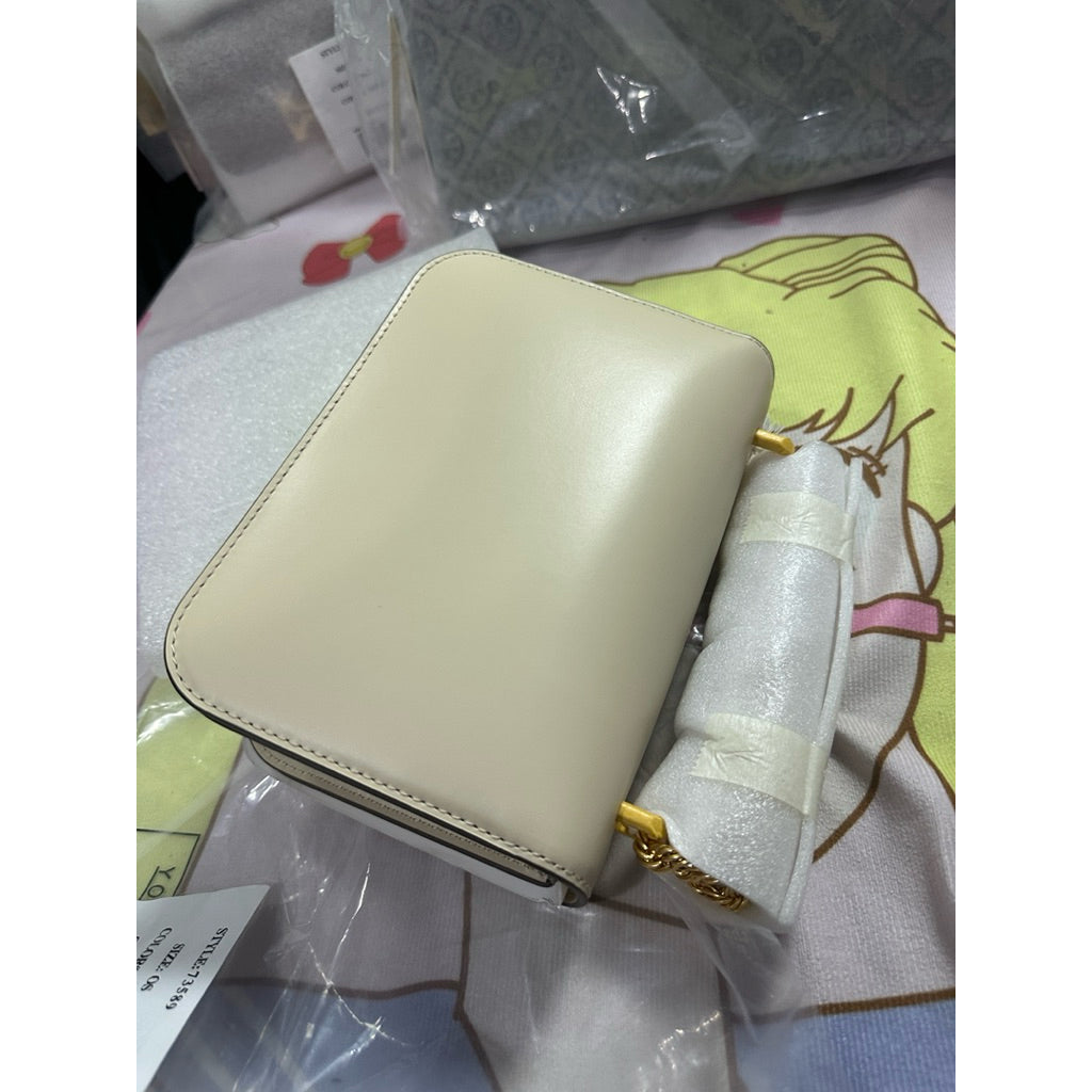 ORIG & IMPORTED Tory TB Eleanor Small Convertible Shoulder Bag Cream White