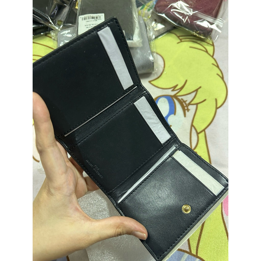 ORIG & IMPORTED MJ The Bold Logo Trifold Black Small Card Wallet