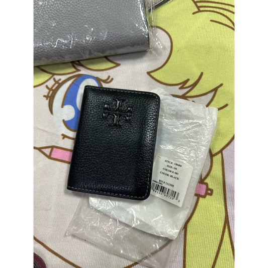 ORIG & IMPORTED Tory TB Thea Slim Card Case Small Wallet in Black