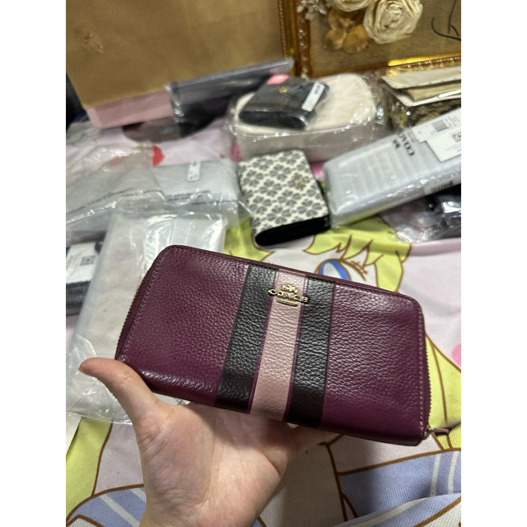 ORIG Preloved WITH FLAW CCH Pink Long Zip Around Wallet