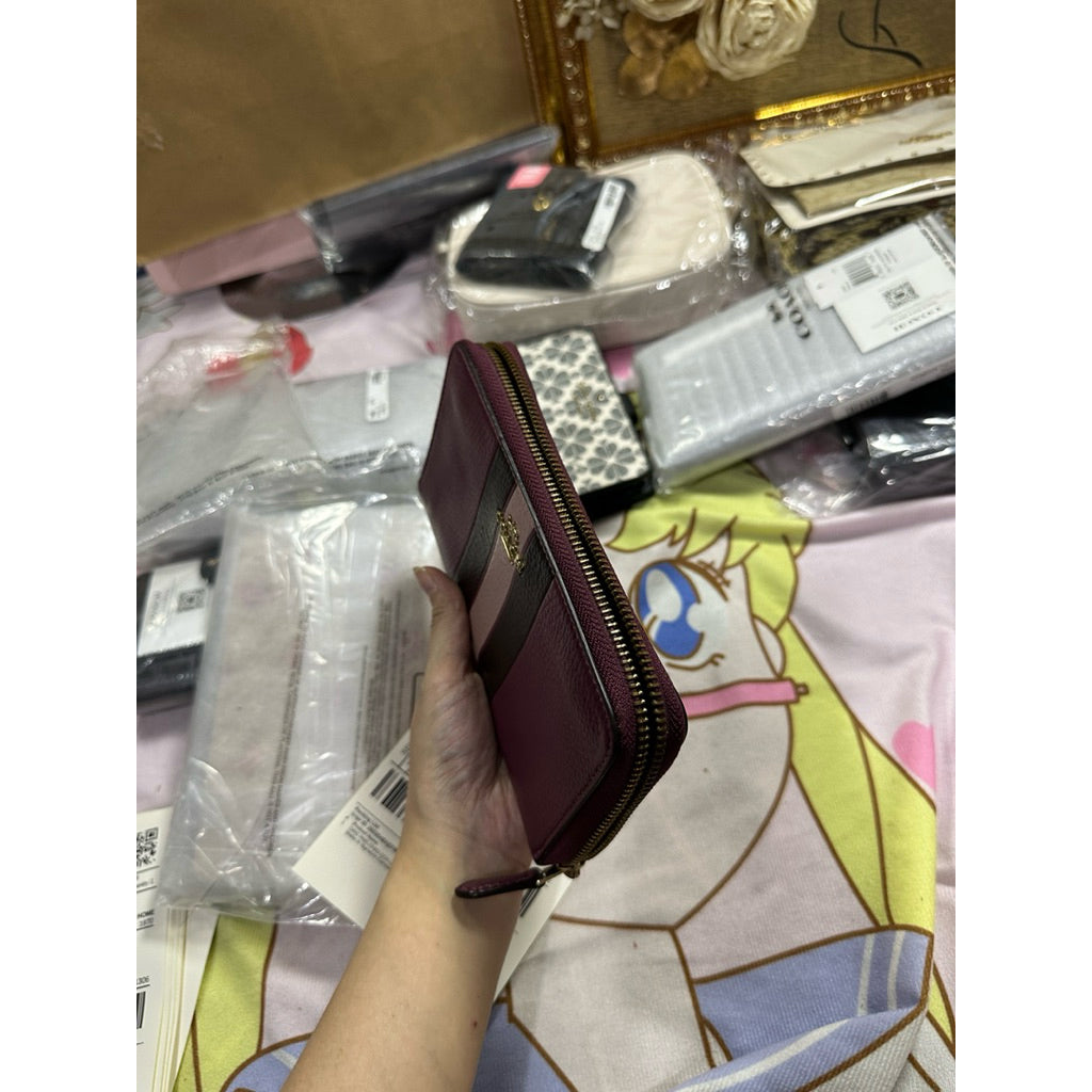 ORIG Preloved WITH FLAW CCH Pink Long Zip Around Wallet