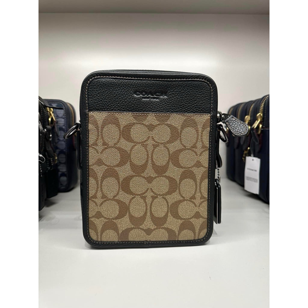 ORIG & IMPORTED CCH Sullivan Crossbody Men Bag In Signature Canvas Charcoal Khaki