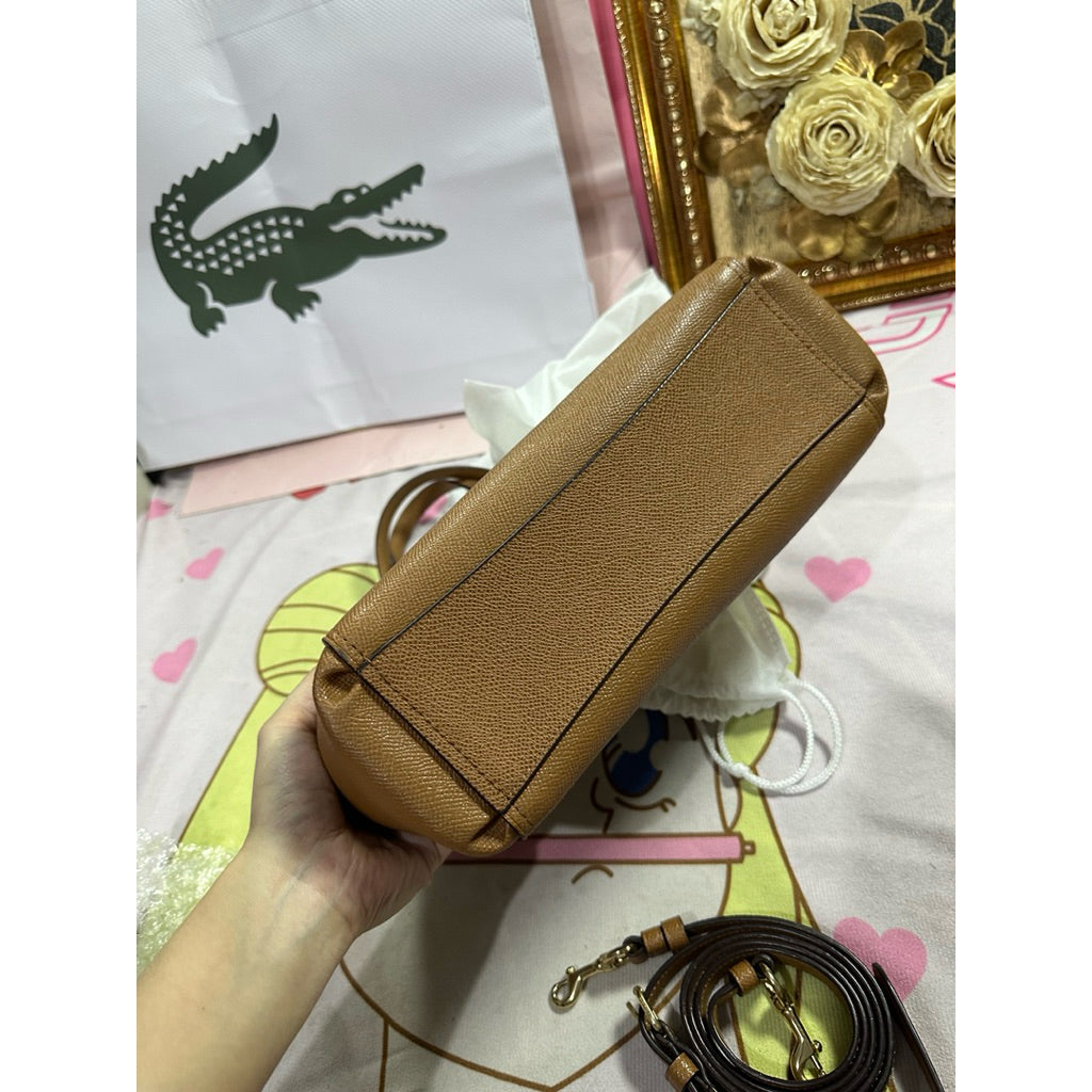 ORIG Preloved RARE CCH Mini Brooke Carryall Satchel Brown Bag