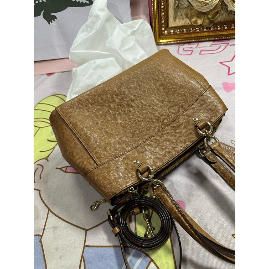 ORIG Preloved RARE CCH Mini Brooke Carryall Satchel Brown Bag