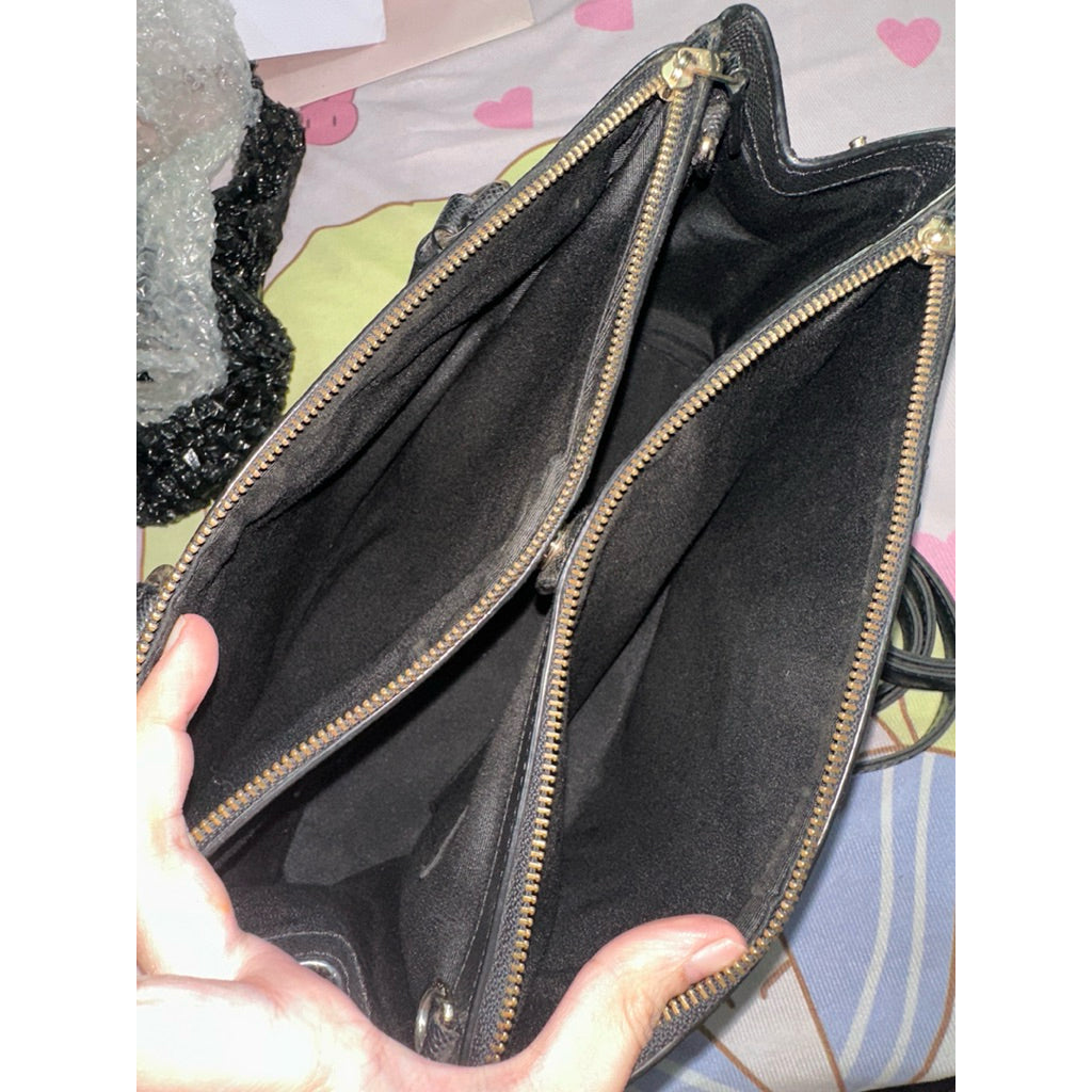 ORIG Preloved CCH Small Surrey Carryall Black Satchel Bag