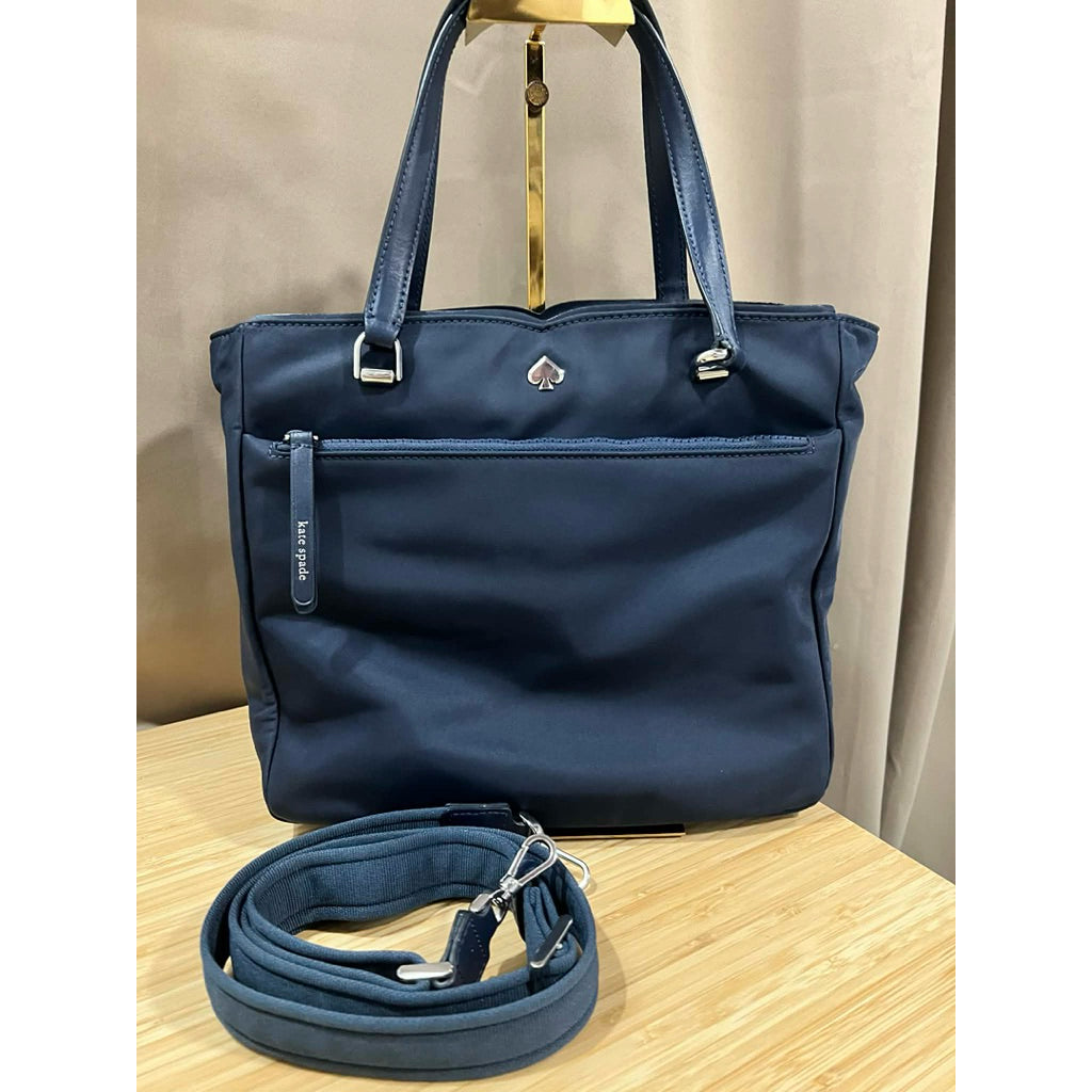 ORIG Preloved KS Jae Medium Satchel Nylon Bag in Nightcap Blue