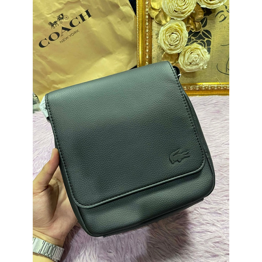 ORIG & IMPORTED LCT Classic Flap Men's Black Bag - SOFT LEATHER