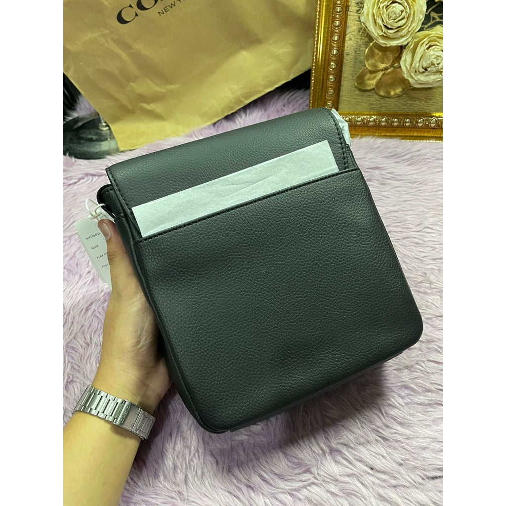 ORIG & IMPORTED LCT Classic Flap Men's Black Bag - SOFT LEATHER