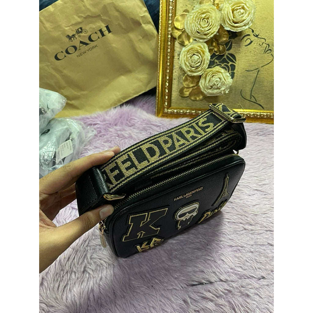 ORIG & IMPORTED Karl Lagerfeld KL Maybelle Crossbody Crossbody Double Zip Camera Bag