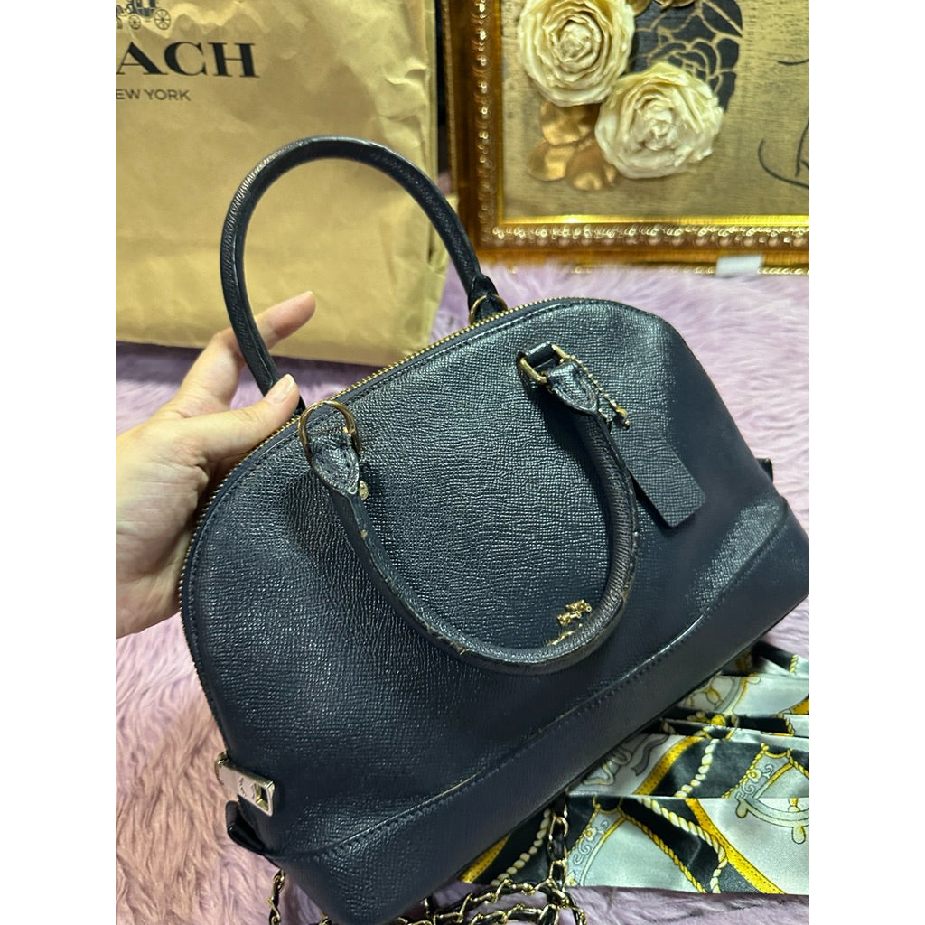 ORIG Preloved CCH Mini Sierra Dome Satchel Navy Blue Bag