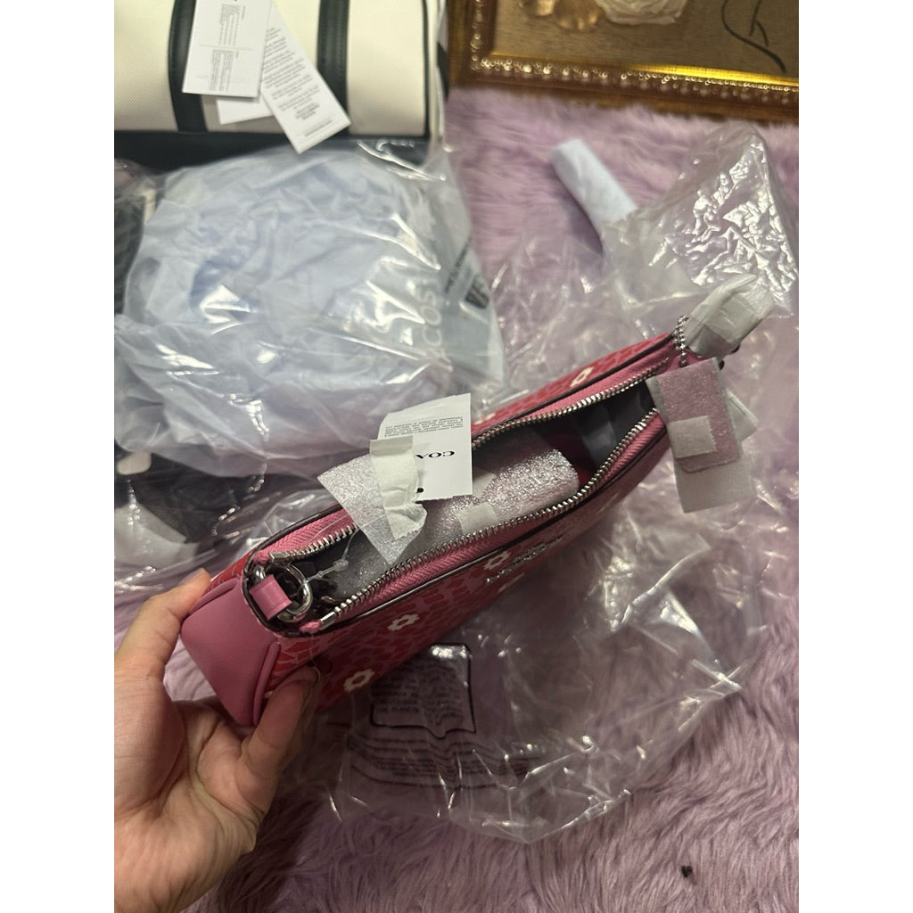 ORIG & IMPORTED CCH Teri Shoulder Red Pink Bag With Floral Print