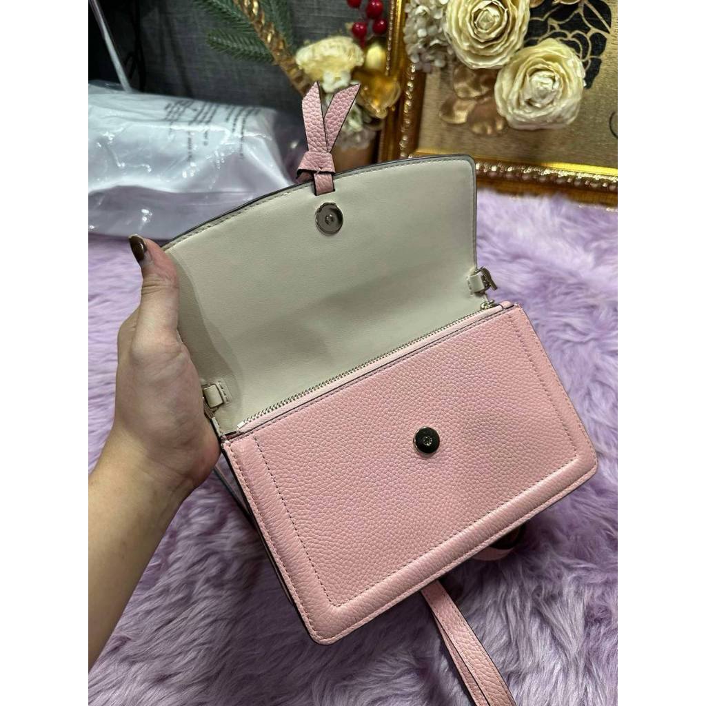 ORIG Preloved KS Knott Flap Crossbody Pink Small Phone Bag