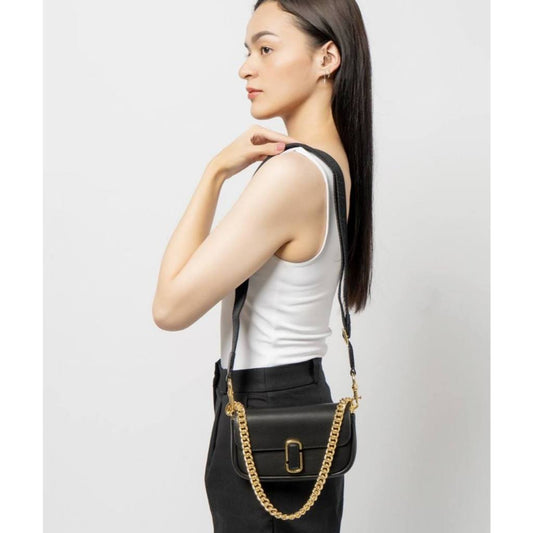 ORIG & IMPORTED The J Marc Mini Shoulder Bag with Maxi Logo Webbing Strap Black